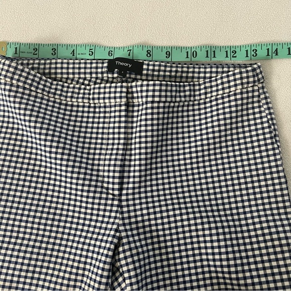 Theory Blue Plaid Skinny Pants Sz4 - Picture 11 of 14